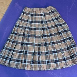 Plaid wool skirt